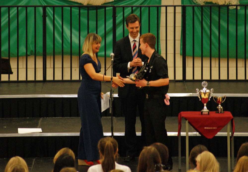 House Song 2014 - Adjudicator Olivia Safe awarding Lupton with the 2014 Best Creative Performance